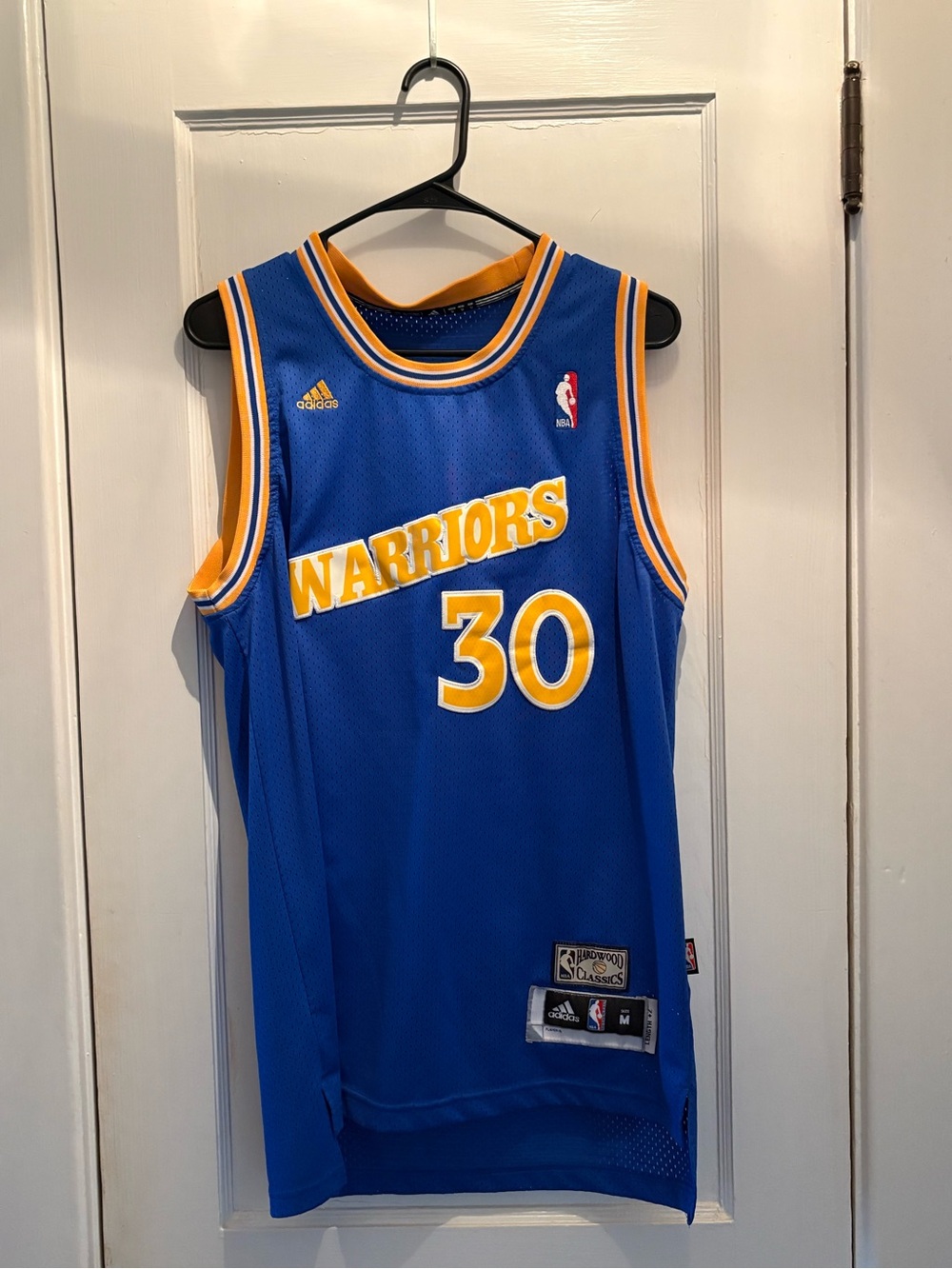 Curry Adidas Blue Hardwood Classics NBA Jersey Patch